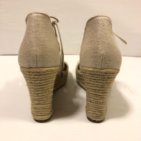 Merona Mazie Lace Up Espadrilles Wedges, 10 - Picture 5 of 9